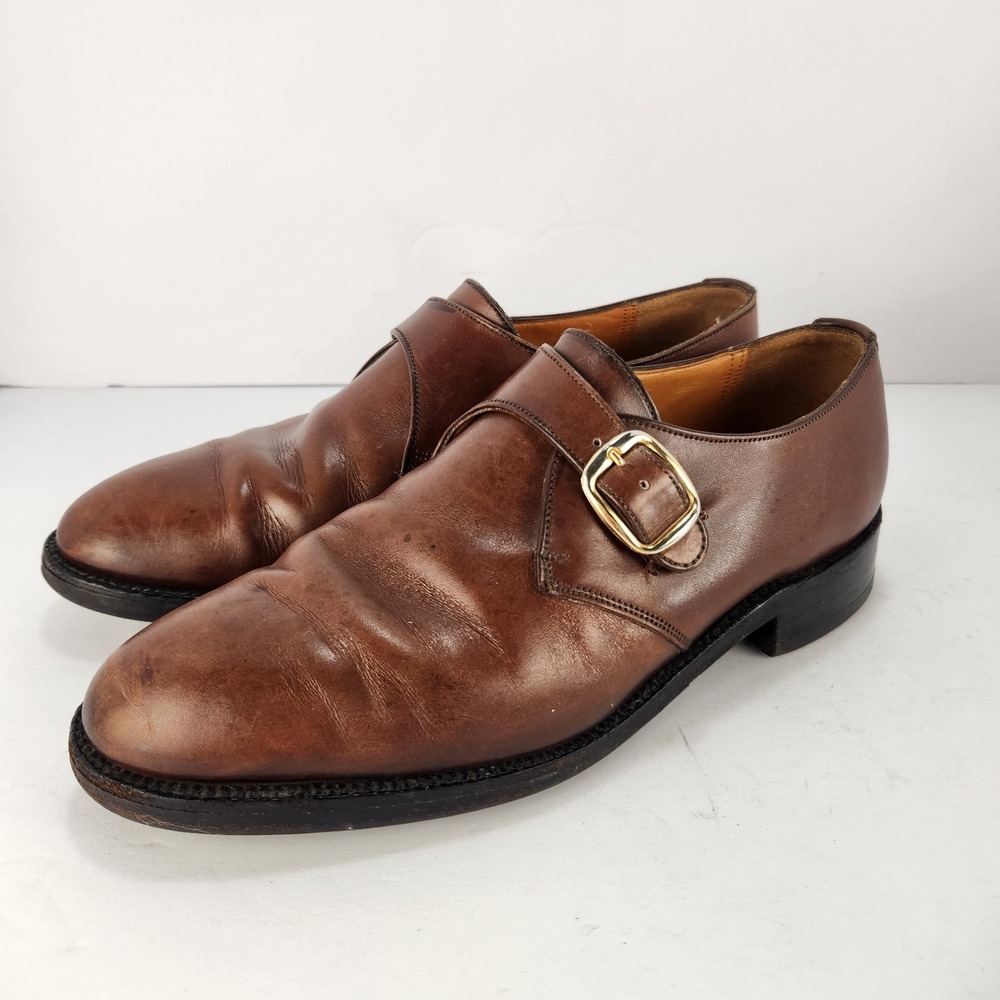 Bowen Made In England Men's Dressy Brown‎ Leather Shoes Size 6.5